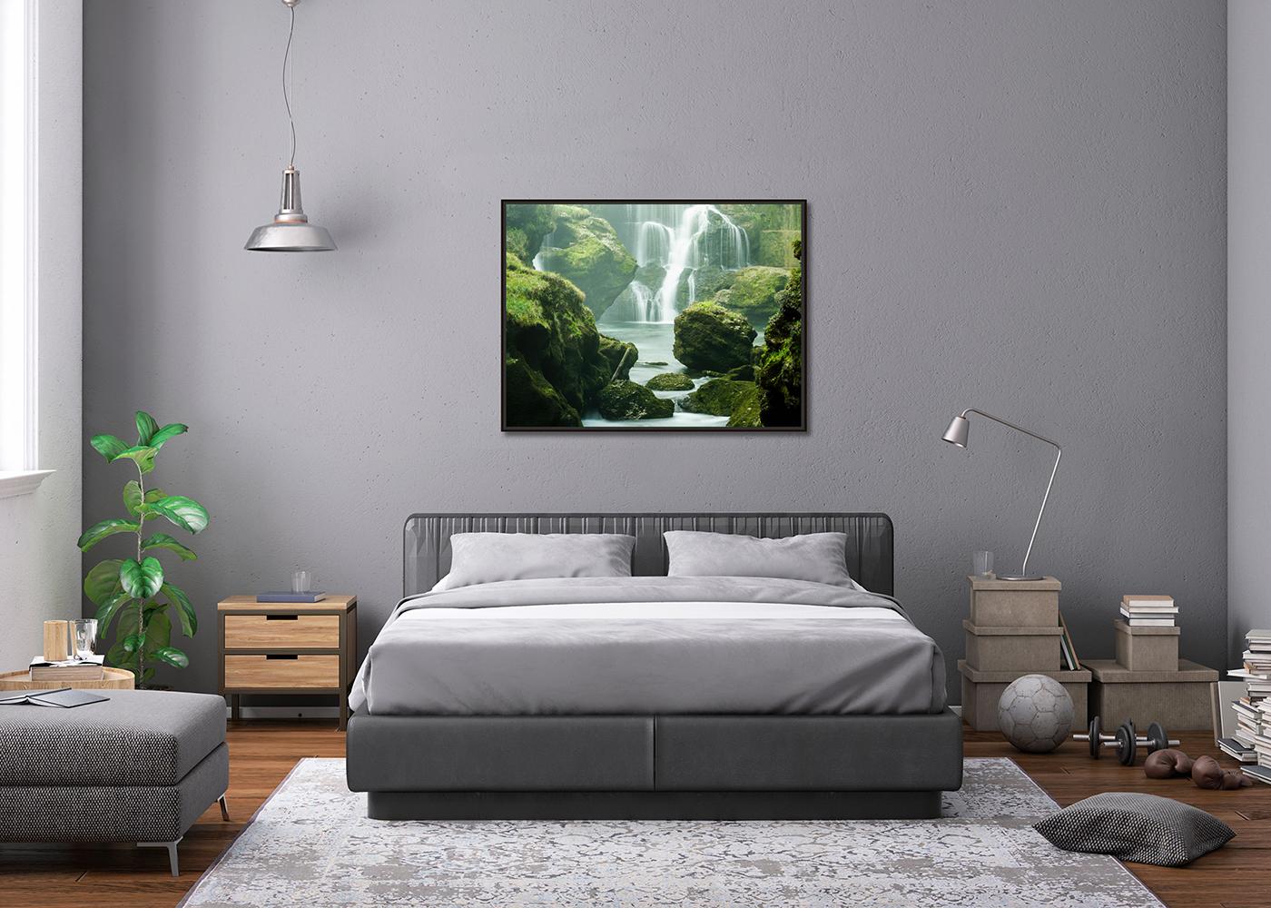 Moss-Wasserfall mit Deckel, großformatige Fotografie, Landschaft, limitierte Auflage im Angebot 1