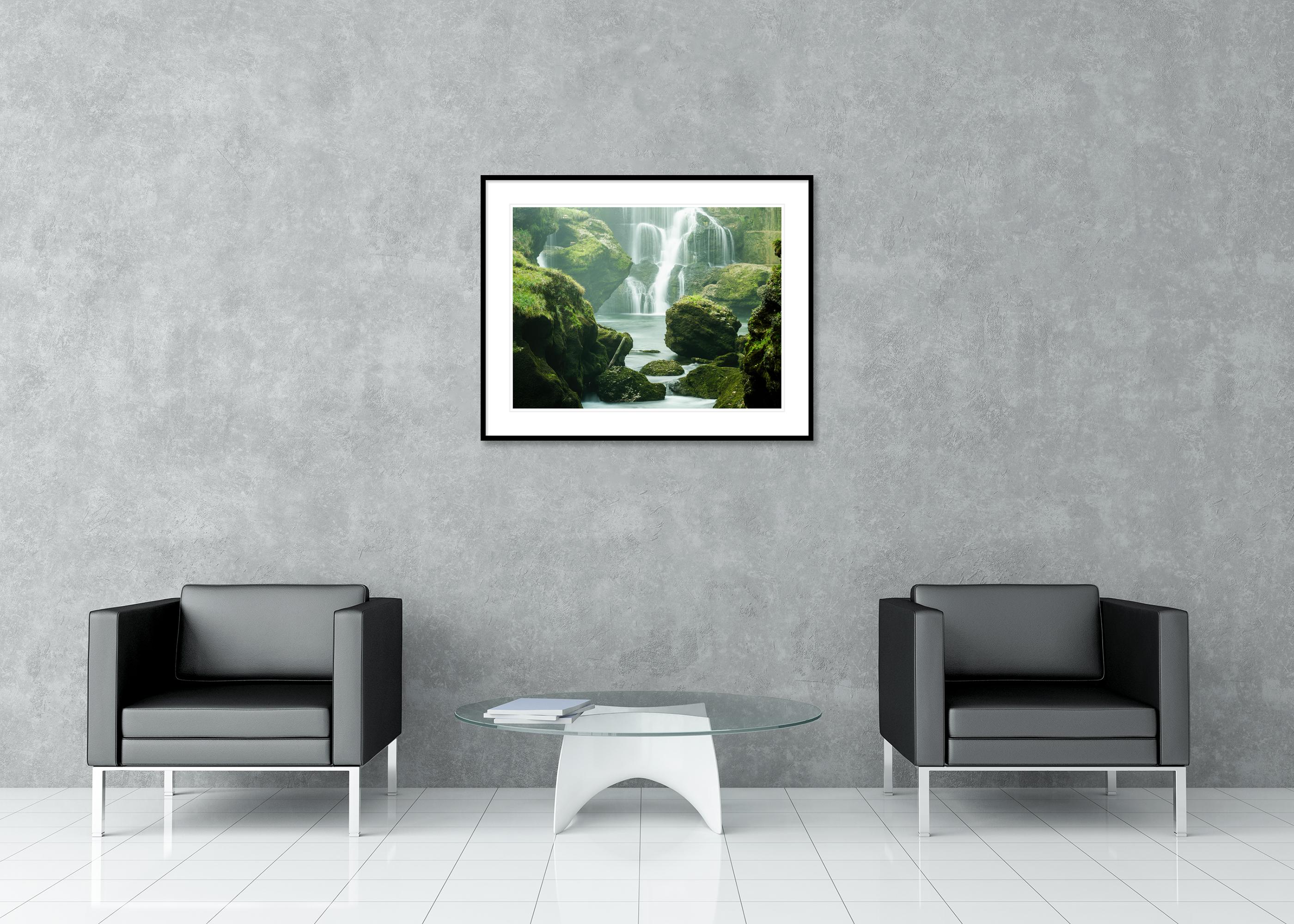 Moss Covered Waterfall - large scale waterscape - signed - limited edition For Sale 2