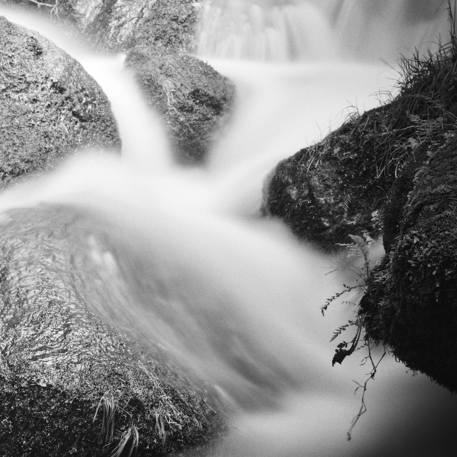 Mountain Stream, Austria, black and white photography, long exposure landscape For Sale 3