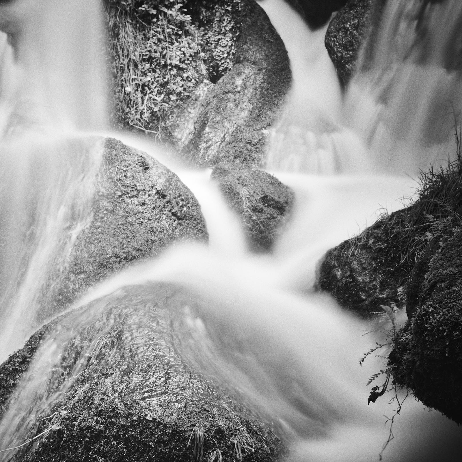 Mountain Stream, Austria, black and white photography, long exposure landscape For Sale 1