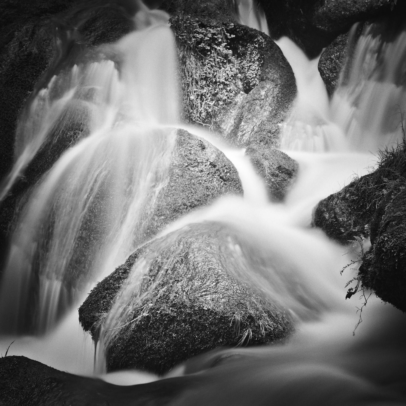 Mountain Stream, Österreich, Schwarz-Weiß-Fotografie, Langzeitbelichtungslandschaft