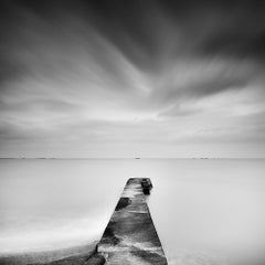 Mulberry Harbour, Normandie, France, monochrome photograph, limited edition