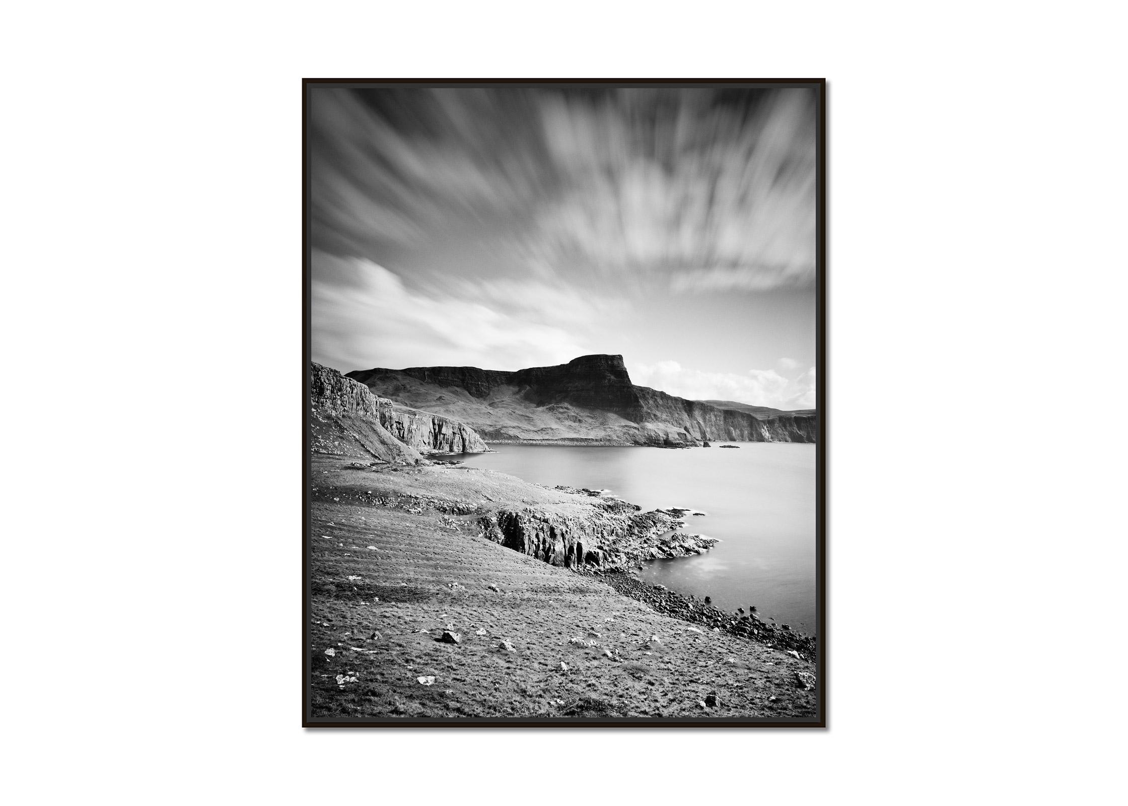 Neist Point, Isle of Sky, Scotland, black and white art photography, landscape - Photograph by Gerald Berghammer