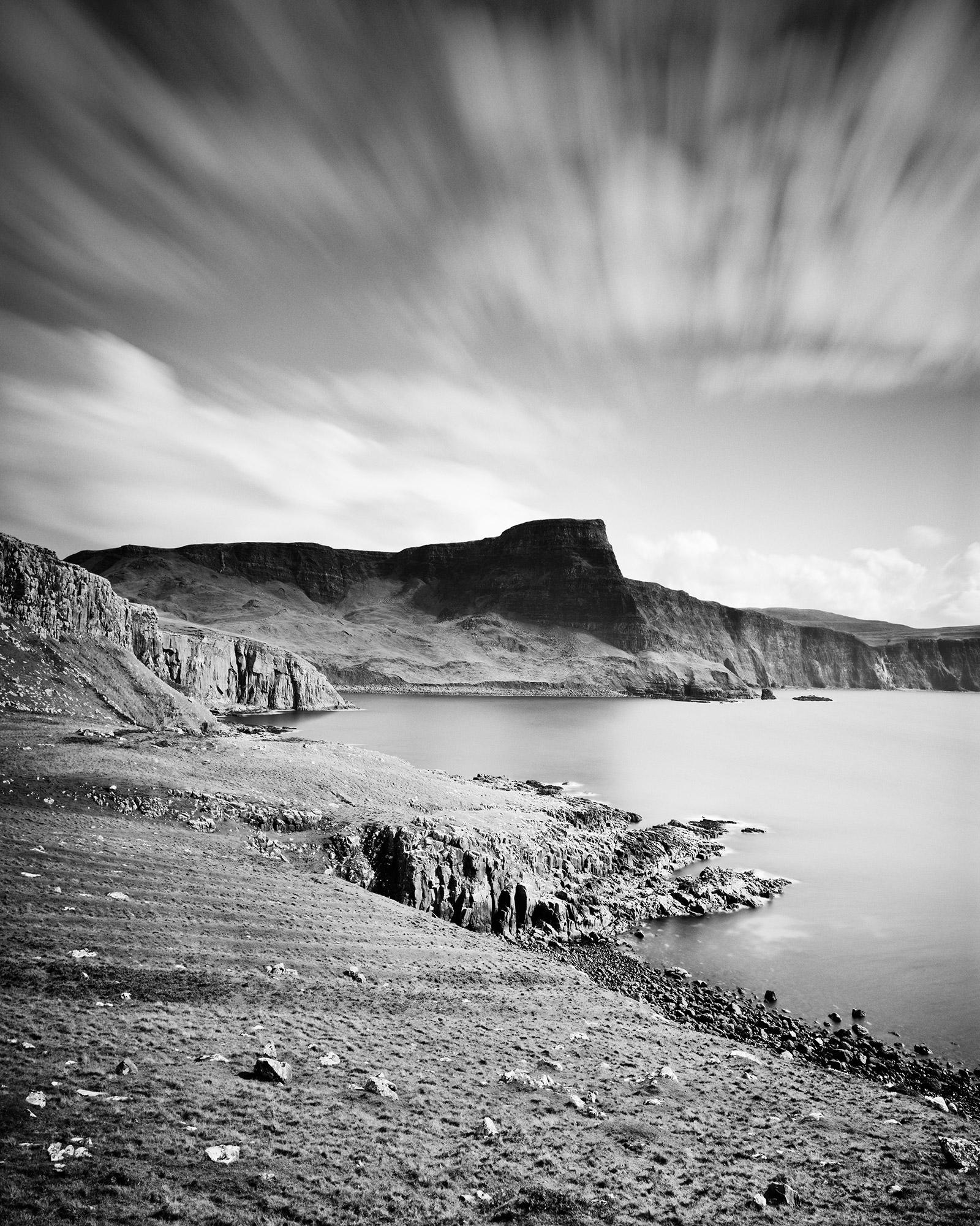 Neist Point, Isle of Sky, Scotland, black and white art photography, landscape