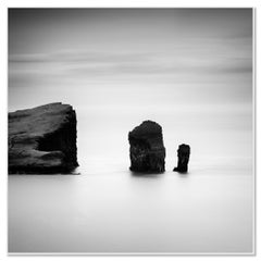 North Atlantic Basalt – Black and White Seascape Photograph, Limited Edition