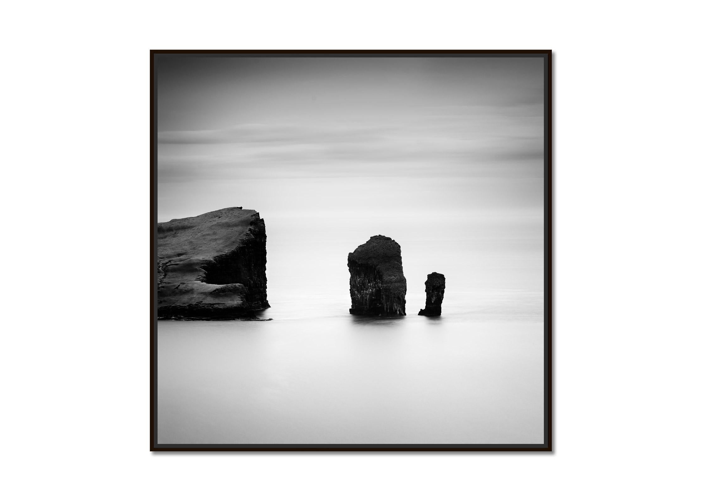 North Atlantic Basalt, Schwarz-Weiß-Fotografie, Meereslandschaft, limitierte Auflage – Photograph von Gerald Berghammer