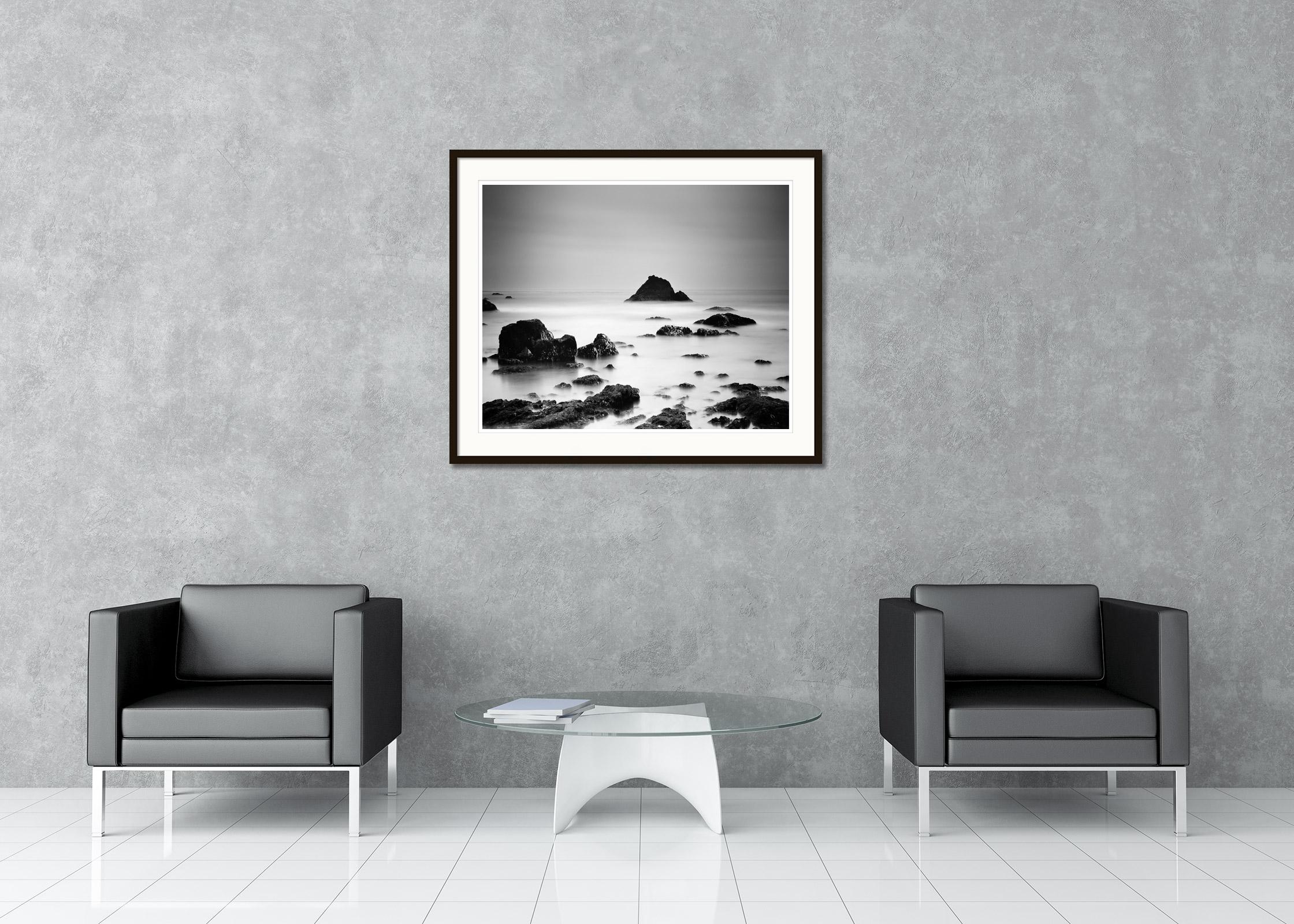 North Pacific Coast, California, USA, black and white photography, landscape - Gray Black and White Photograph by Gerald Berghammer