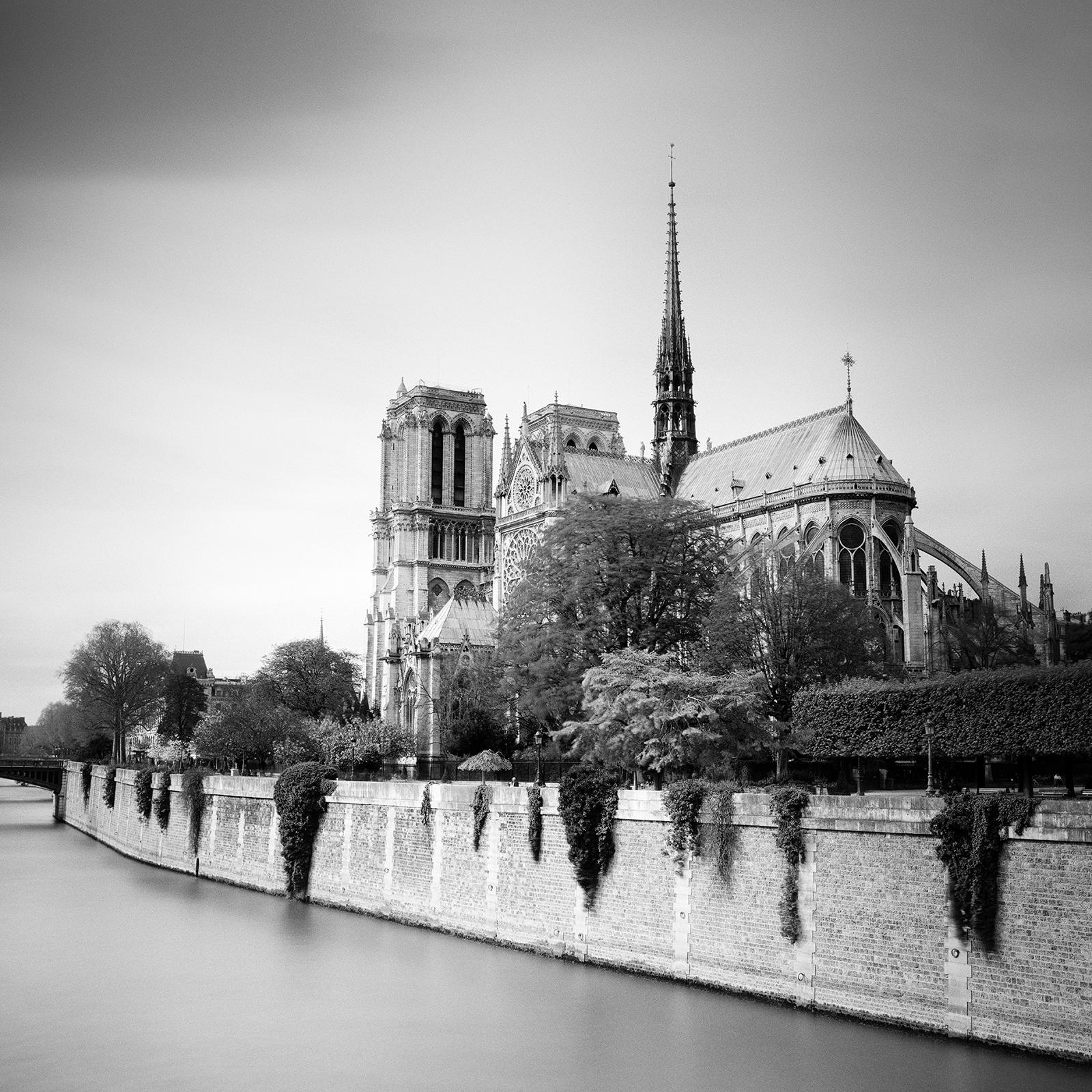 Notre Dame, Daylight, Paris, black and white photograph, architecture, limited For Sale 2