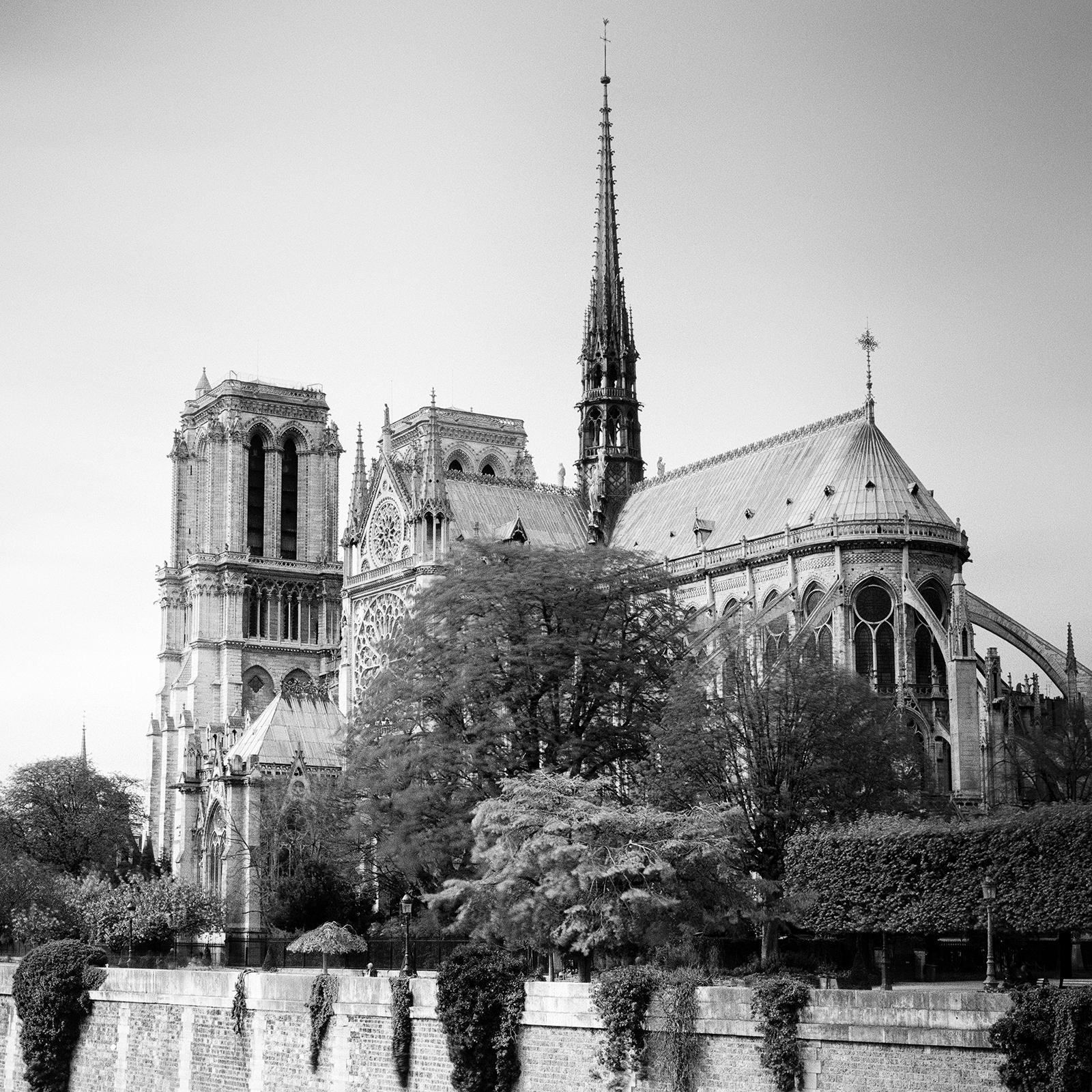 Notre Dame, Daylight, Paris, black and white photograph, architecture, limited For Sale 3