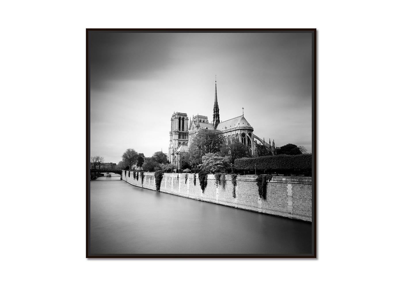 Notre Dame, Daylight, Paris, black and white photograph, architecture, limited - Photograph by Gerald Berghammer