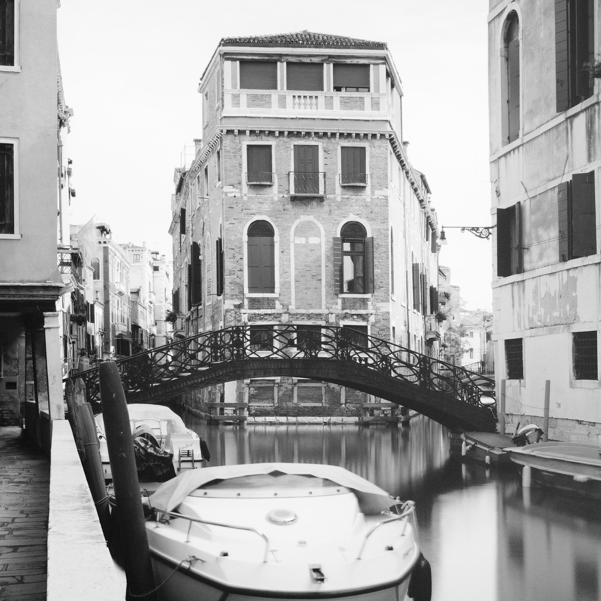 Old wrought Iron Bridge, Venice, monochrome photograph, limited edition print For Sale 5