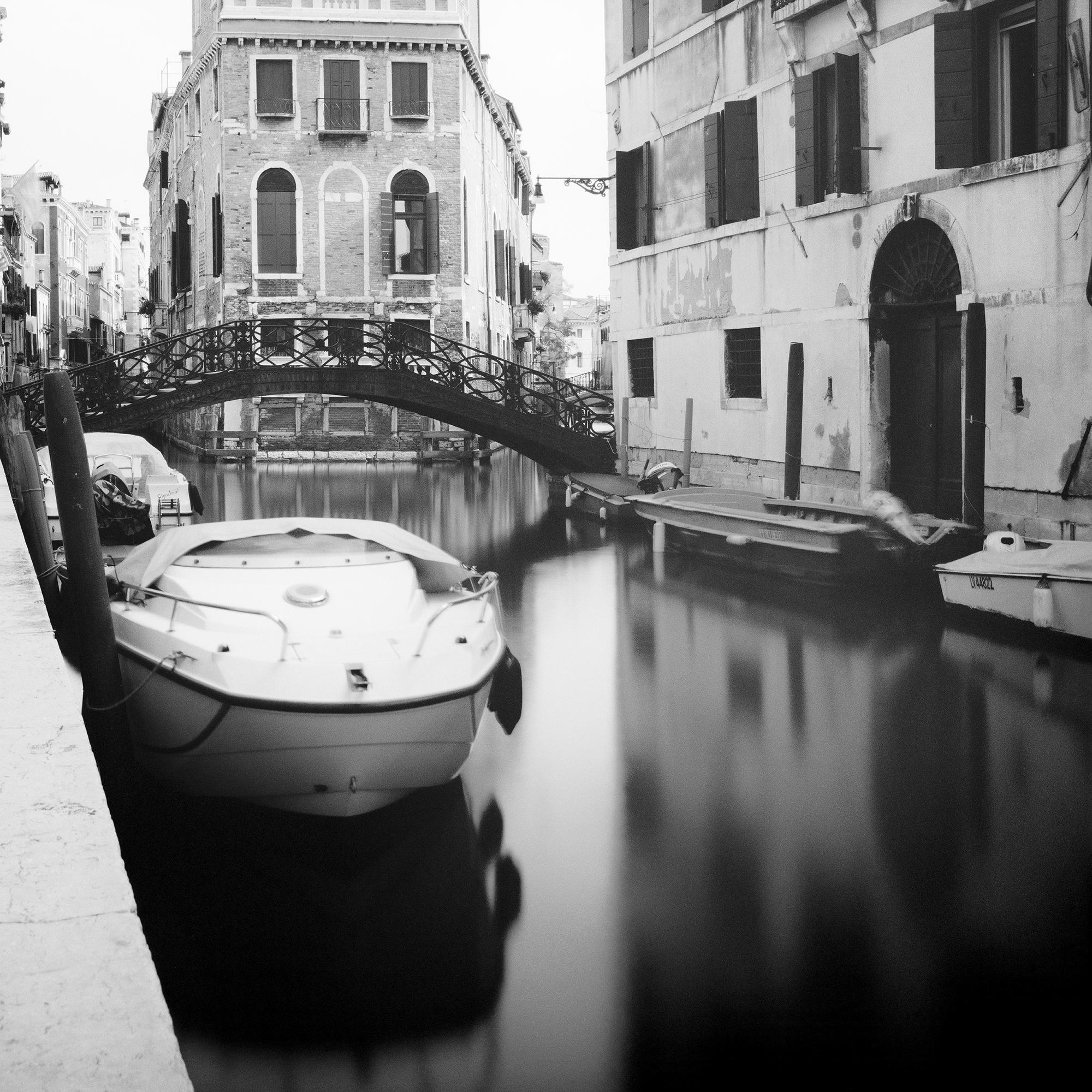 Old wrought Iron Bridge, Venice, monochrome photograph, limited edition print For Sale 4