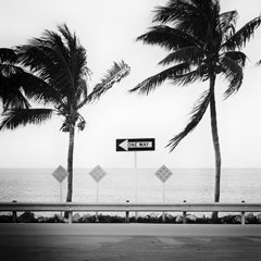 ONE WAY, Miami Beach, Florida, USA, black white fine art landscape photography