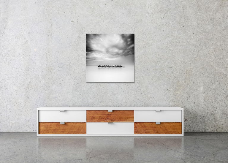 Paddelboot, Balaton, Hungary, minimalism, black and white photography, landscape For Sale 2