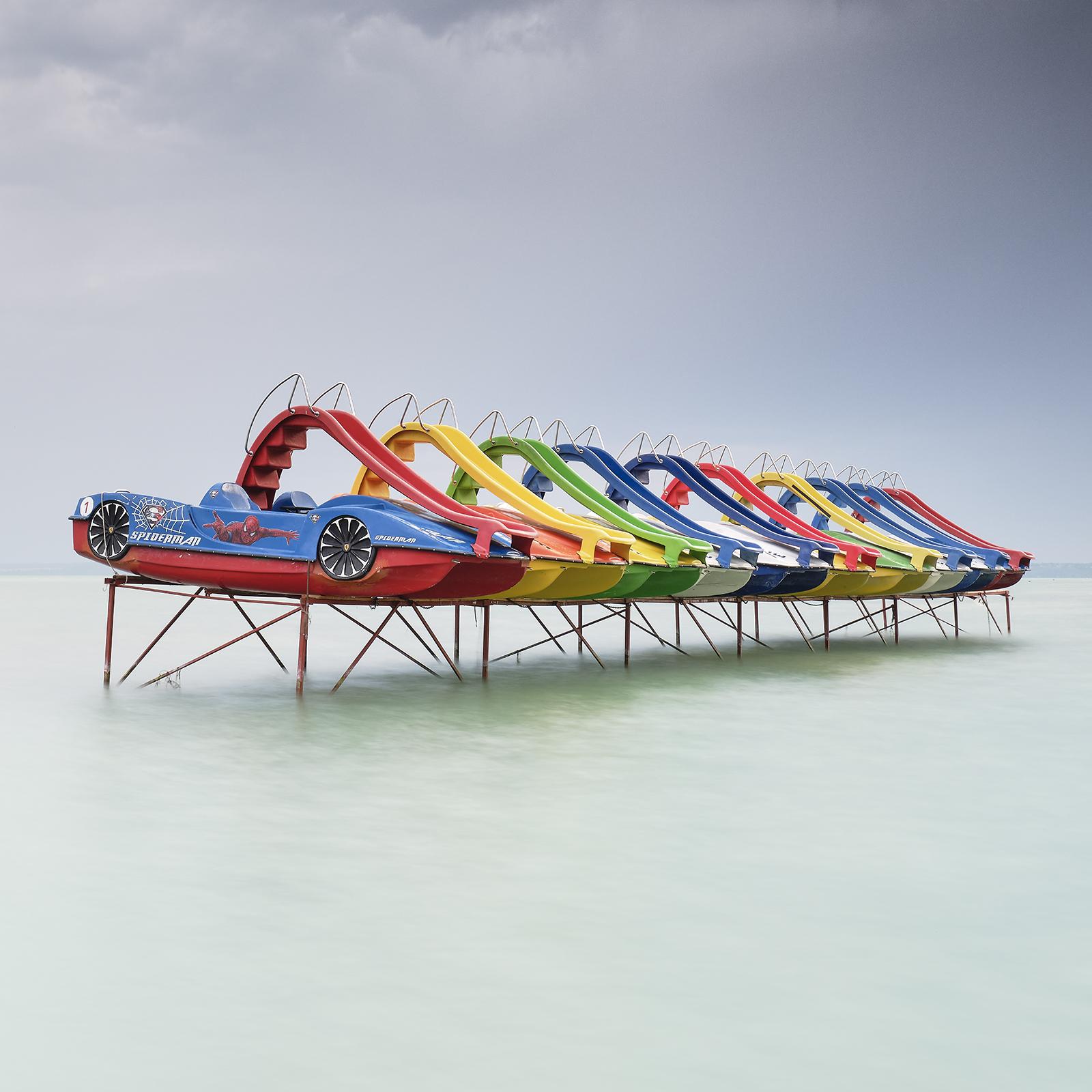 Paddelboot, Lago Balaton, Hungría, fotografía en color, paisaje, edición limitada en venta 5