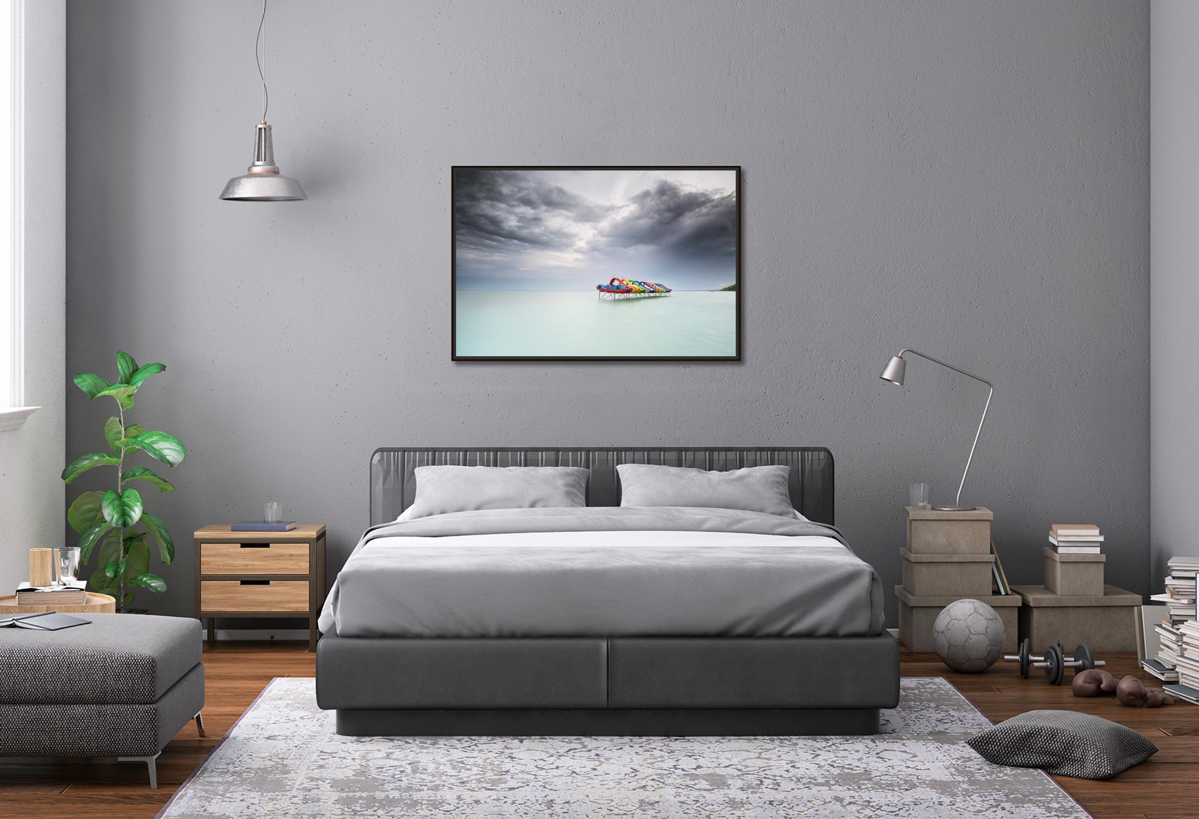 Paddelboot, Lago Balaton, Hungría, fotografía en color, paisaje, edición limitada en venta 1
