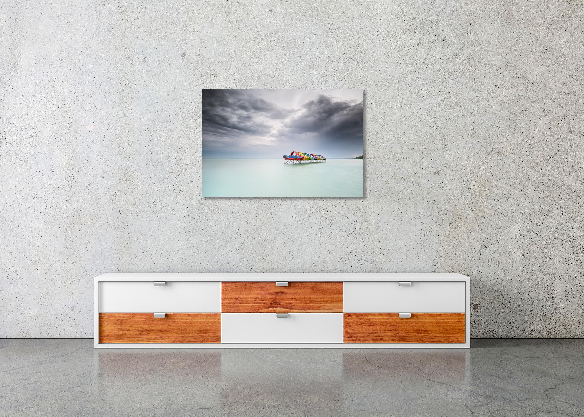 Paddelboot, Lago Balaton, Hungría, fotografía en color, paisaje, edición limitada en venta 2