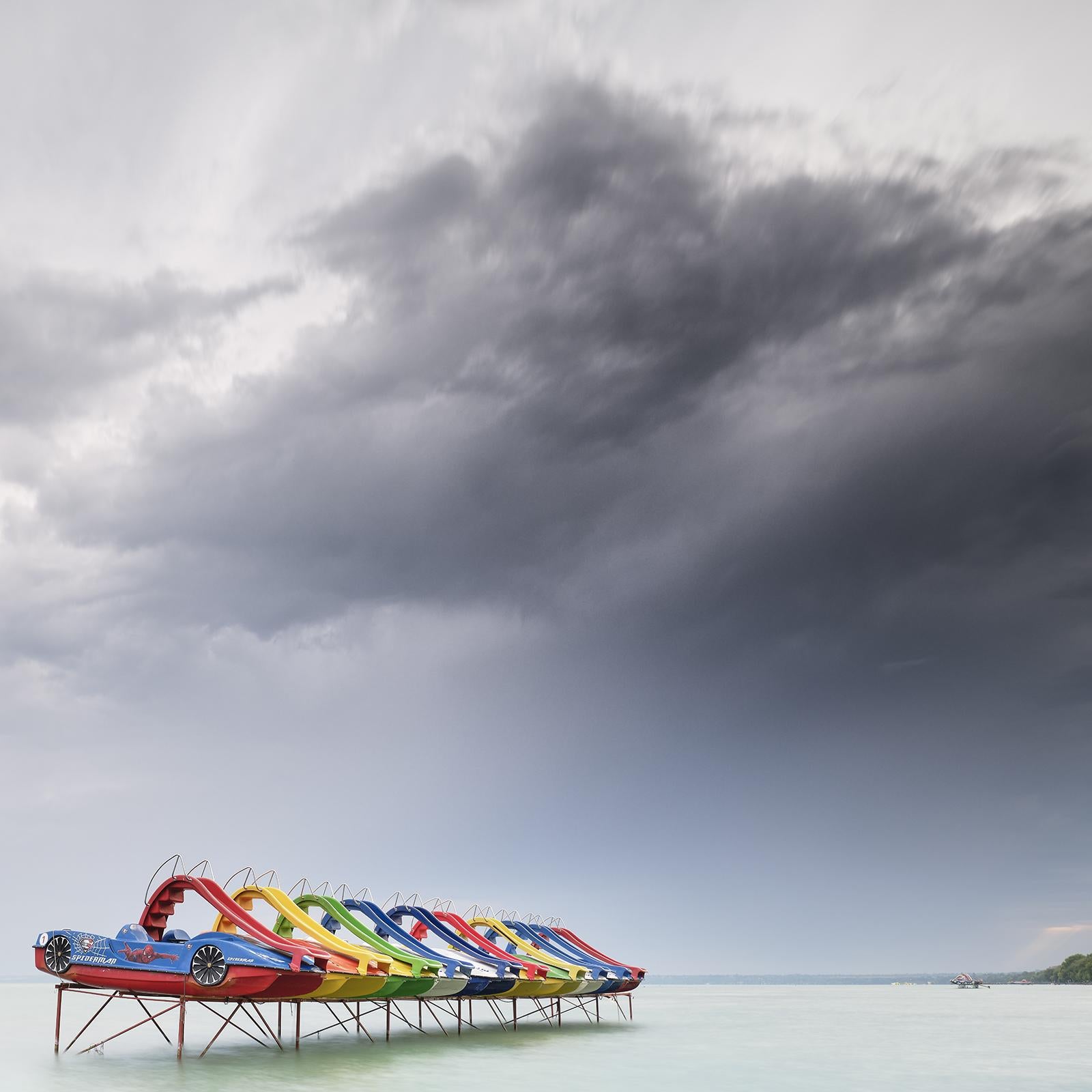 Paddelboot, Lago Balaton, Hungría, fotografía en color, paisaje, edición limitada en venta 4