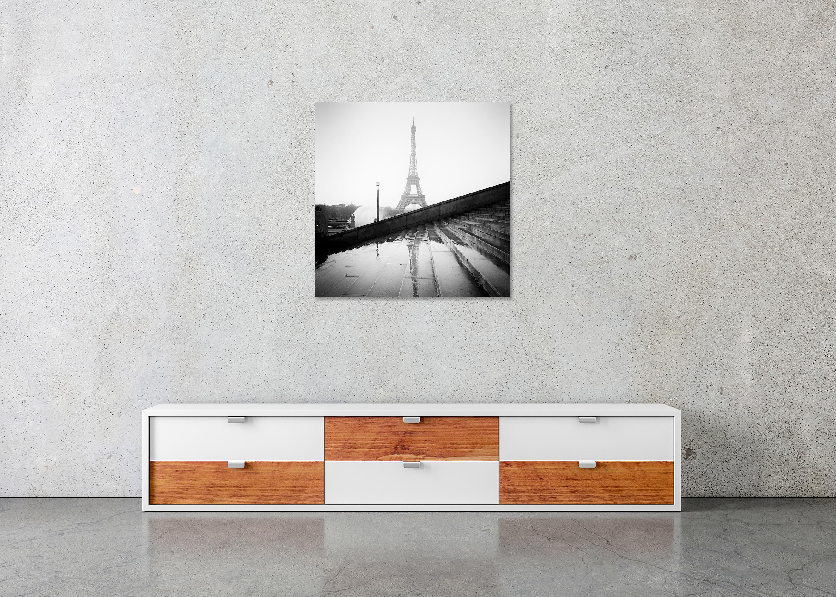 Palais de Chaillot, Tour Eiffel, Paris, photographie noir et blanc, paysage en vente 4