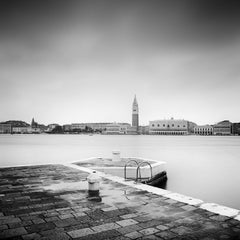 Palazzo Ducale, Venise, Italie, photographie noir et blanc, beaux-arts, paysage