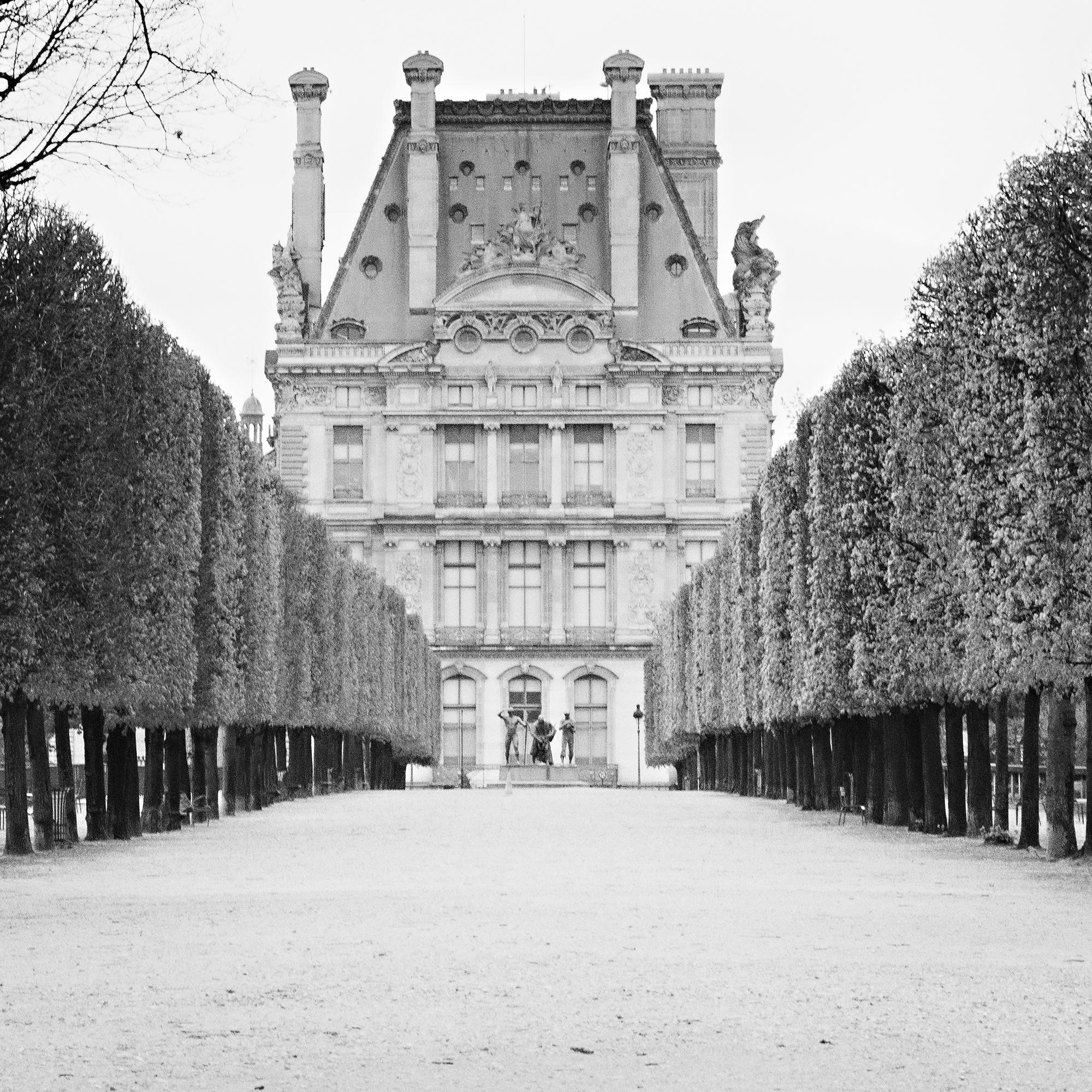 Pavillon de Flore, París, Francia, fotografía artística en blanco y negro, paisaje urbano en venta 5