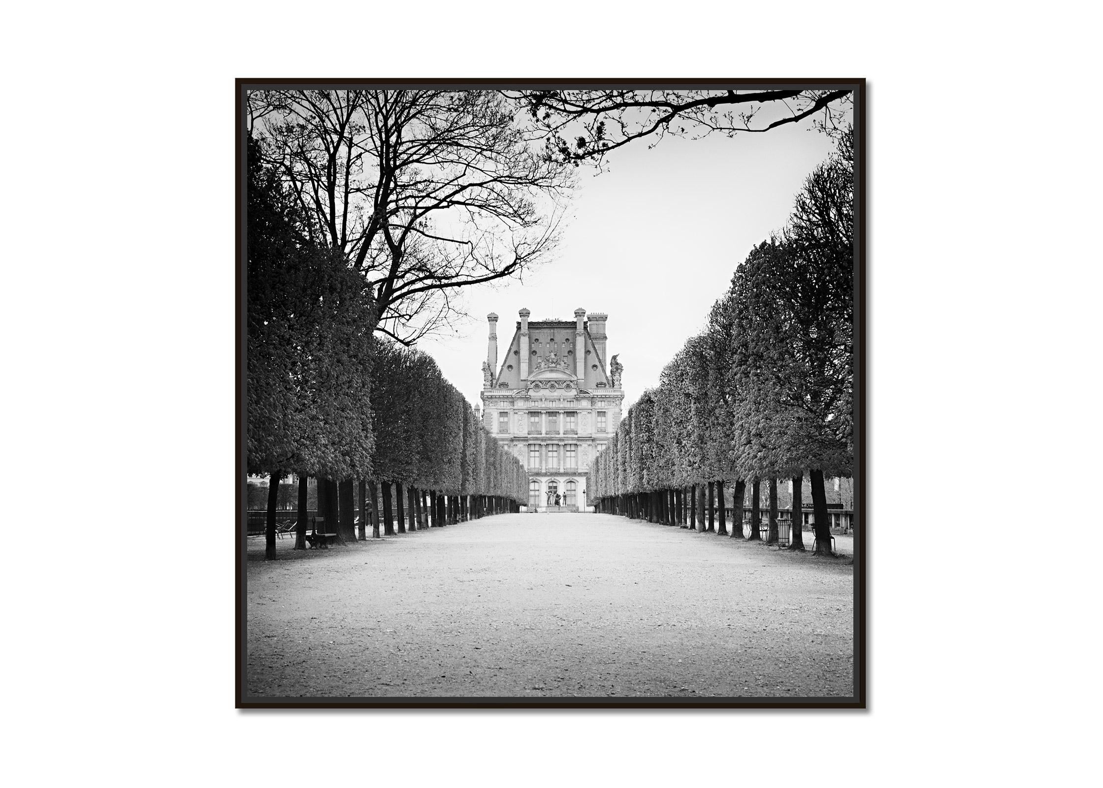 Pavillon de Flore, Paris, France, black and white art photography, cityscape - Photograph by Gerald Berghammer