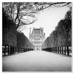 Pavillon de Flore, Paris, Frankreich, Schwarz-Weiß-Kunstfotografie, Stadtlandschaft