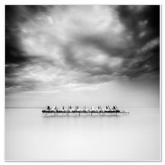 Pedal Boat, black and white, long exposure, fine art seascape photography print
