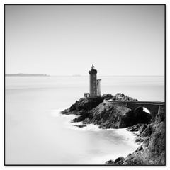Phare du Petit Minou Lighthouse, Francia, fotografia in bianco e nero, paesaggio