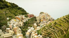Villaggio pittoresco, Vigneti, Cinque Terre, Fotografia, Stampa in edizione limitata