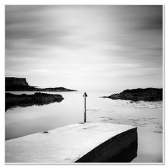 Pier, Irish Coast, Ireland, long exposure black and white landscape photography