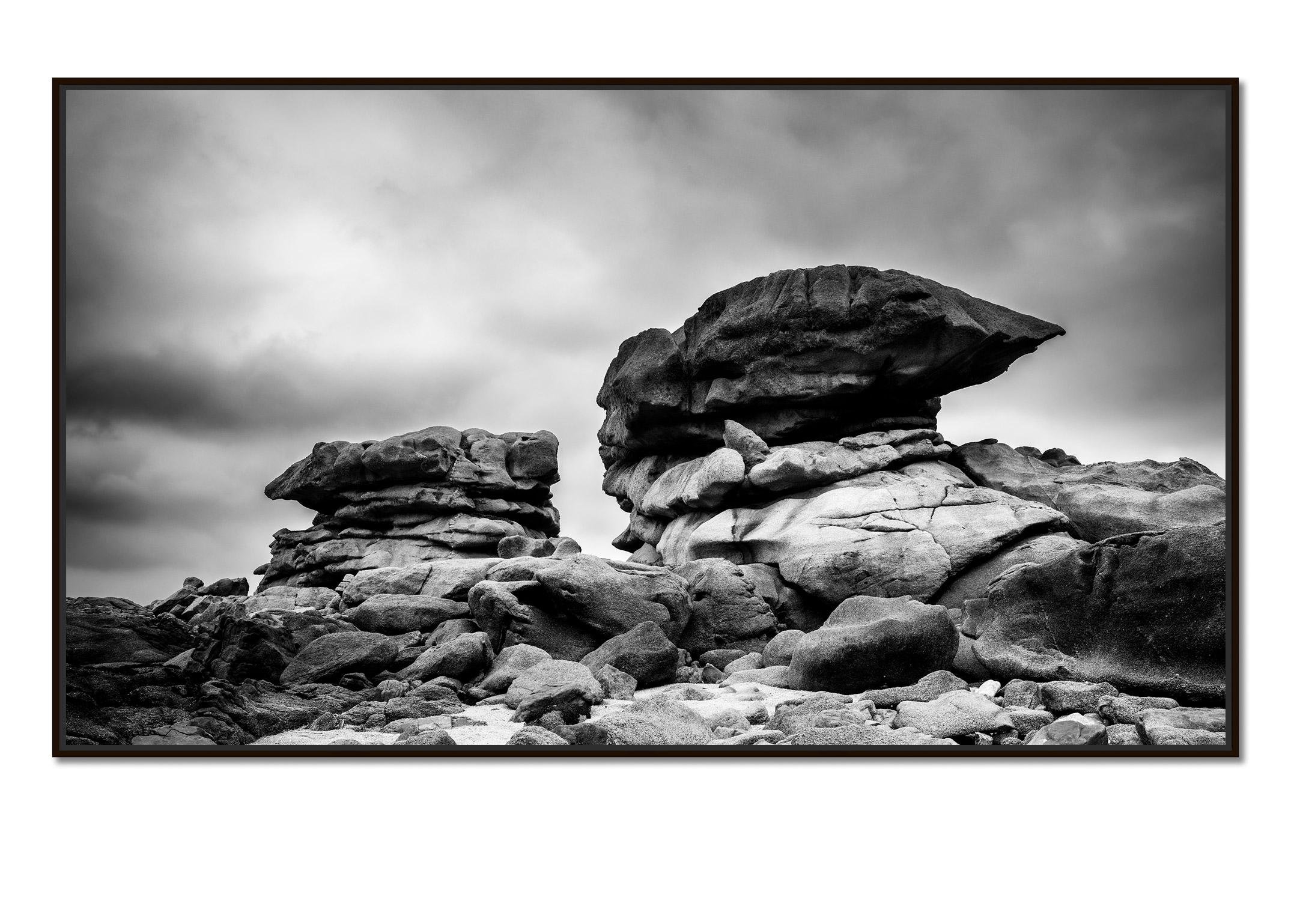Pink Granite Coast, panorama, giant rock, France, fine art landscape photography - Photograph by Gerald Berghammer