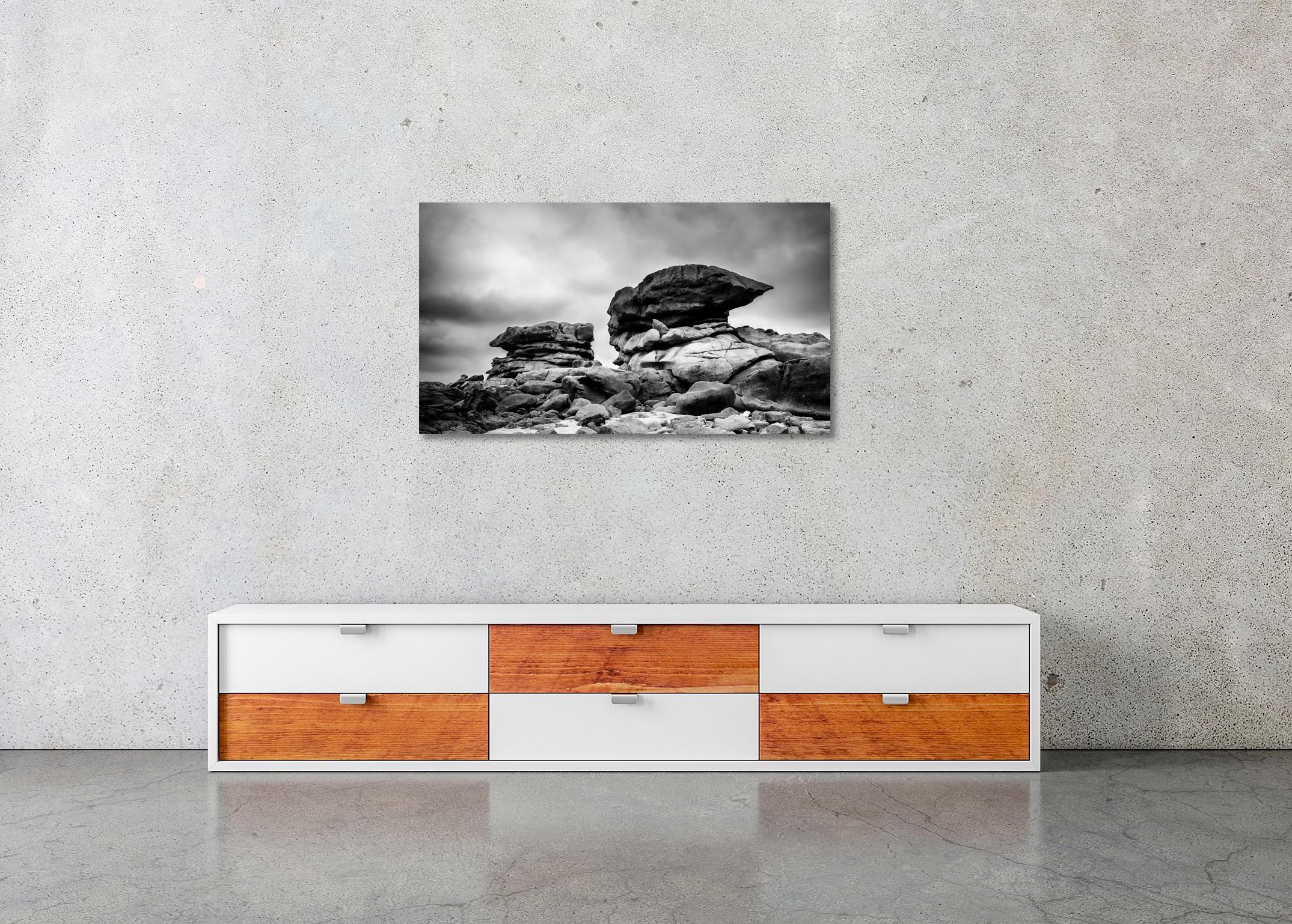 Pink Granite Coast, panorama, giant rock, France, fine art landscape photography For Sale 1