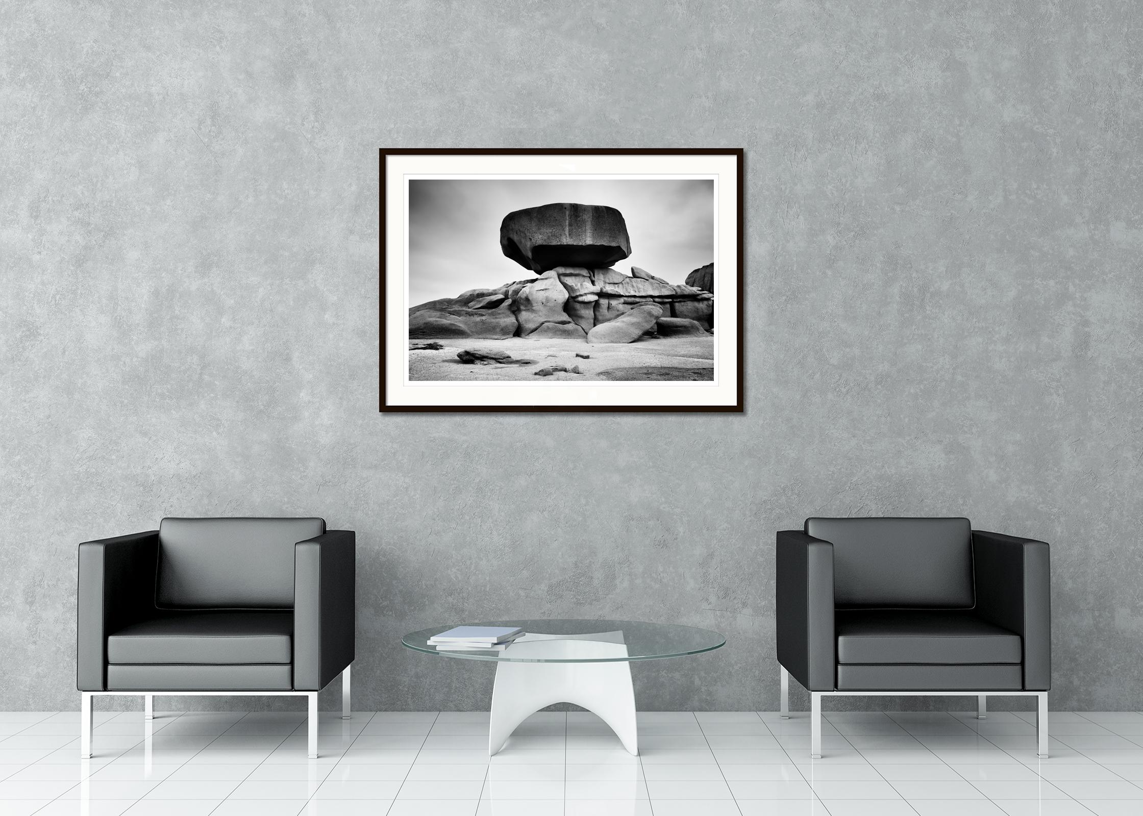 Schwarz-Weiß-Panorama-Landschaftsfotografie. Pigmenttintendruck, Auflage 7, signiert, betitelt, datiert und nummeriert vom Künstler. Mit Echtheitszertifikat. Bedruckt mit einem 4 cm breiten weißen Rand. International preisgekrönter Fotograf - Gerald