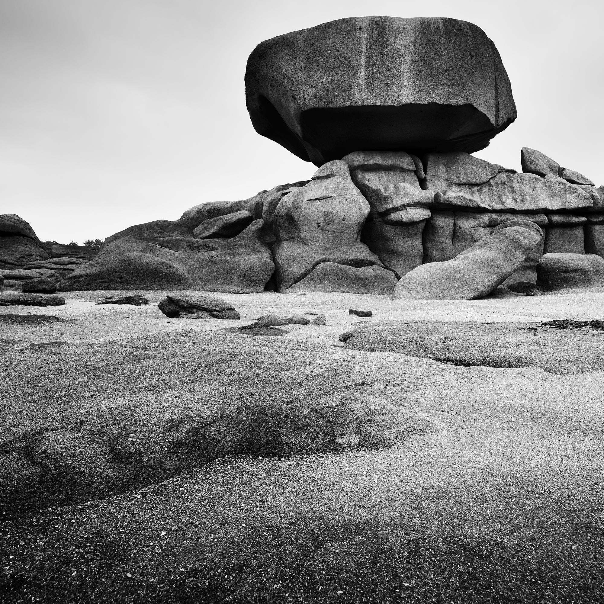 Pink Granite Coast, Rock, monochrome photograph, limited edition landscape print For Sale 5