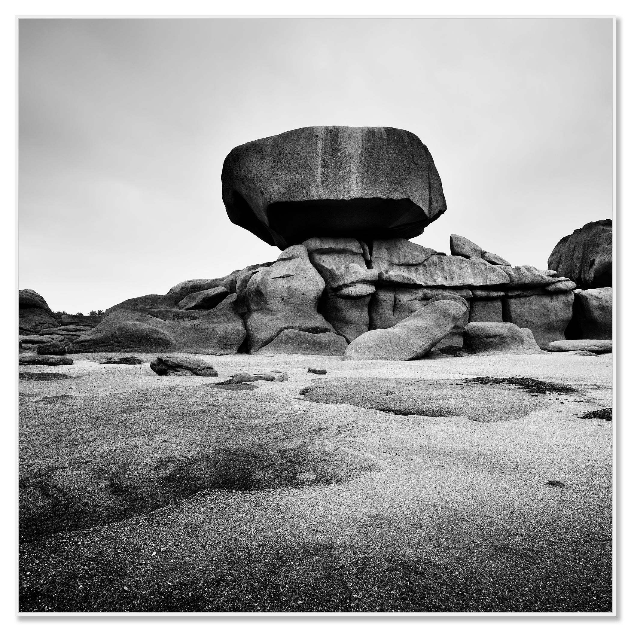 Pink Granite Coast, Rock, monochrome photograph, limited edition landscape print - Contemporary Photograph by Gerald Berghammer