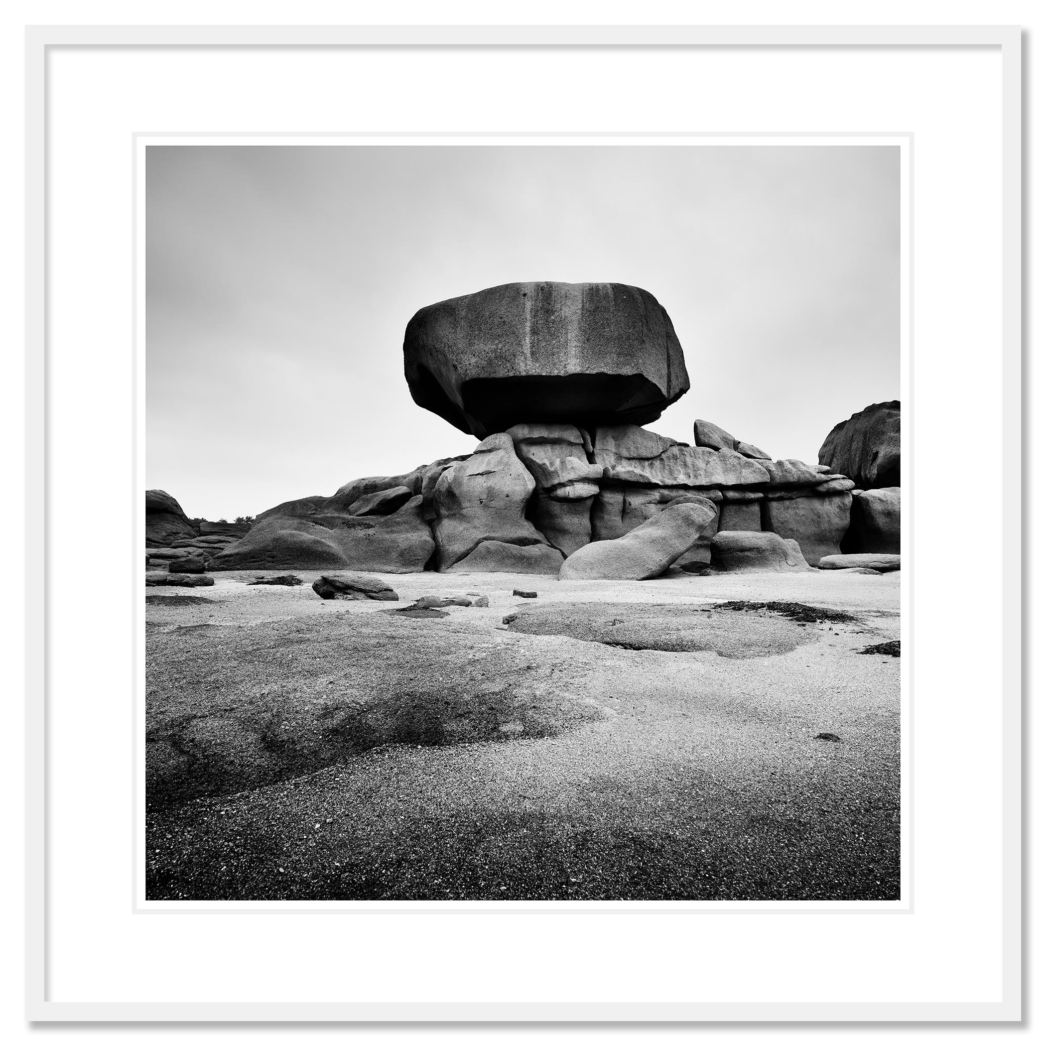 Pink Granite Coast, Rock, monochrome photograph, limited edition landscape print For Sale 1