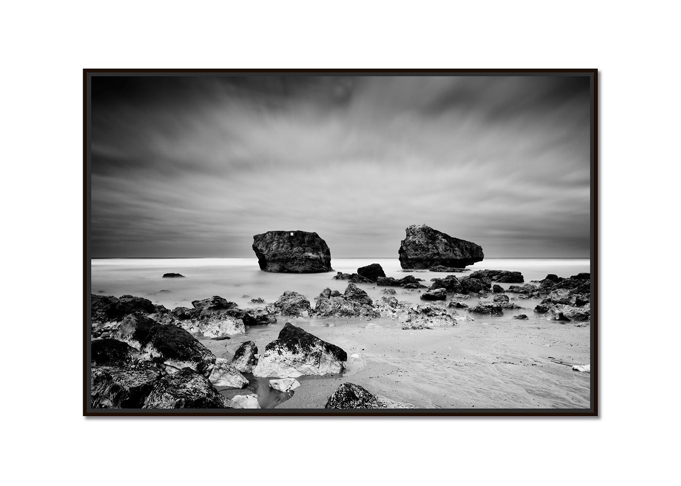 Point de vue Panorama, Giant Rock, black and white landscape photograph, limited - Photograph by Gerald Berghammer
