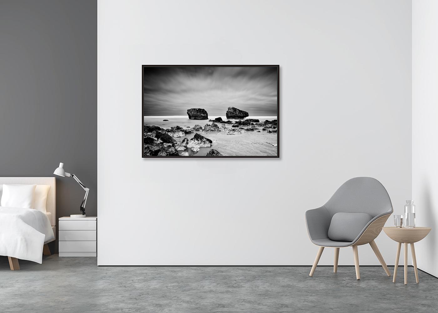 Point de vue Panorama, Giant Rock, black and white landscape photograph, limited - Contemporary Photograph by Gerald Berghammer