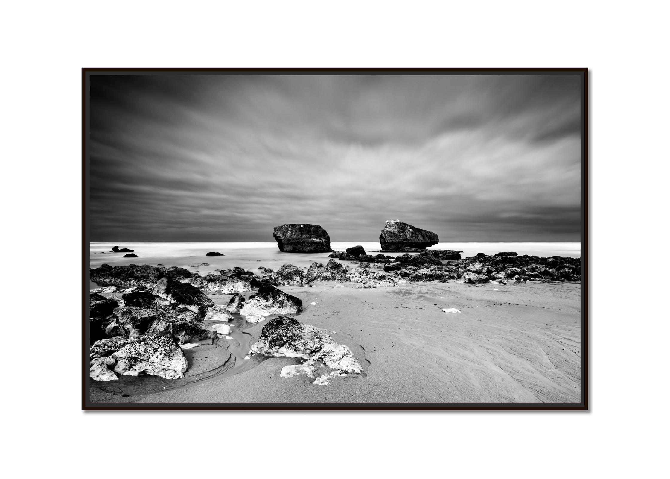 Point de vue Panorama, giant rock, black and white photography, landscape - Photograph by Gerald Berghammer