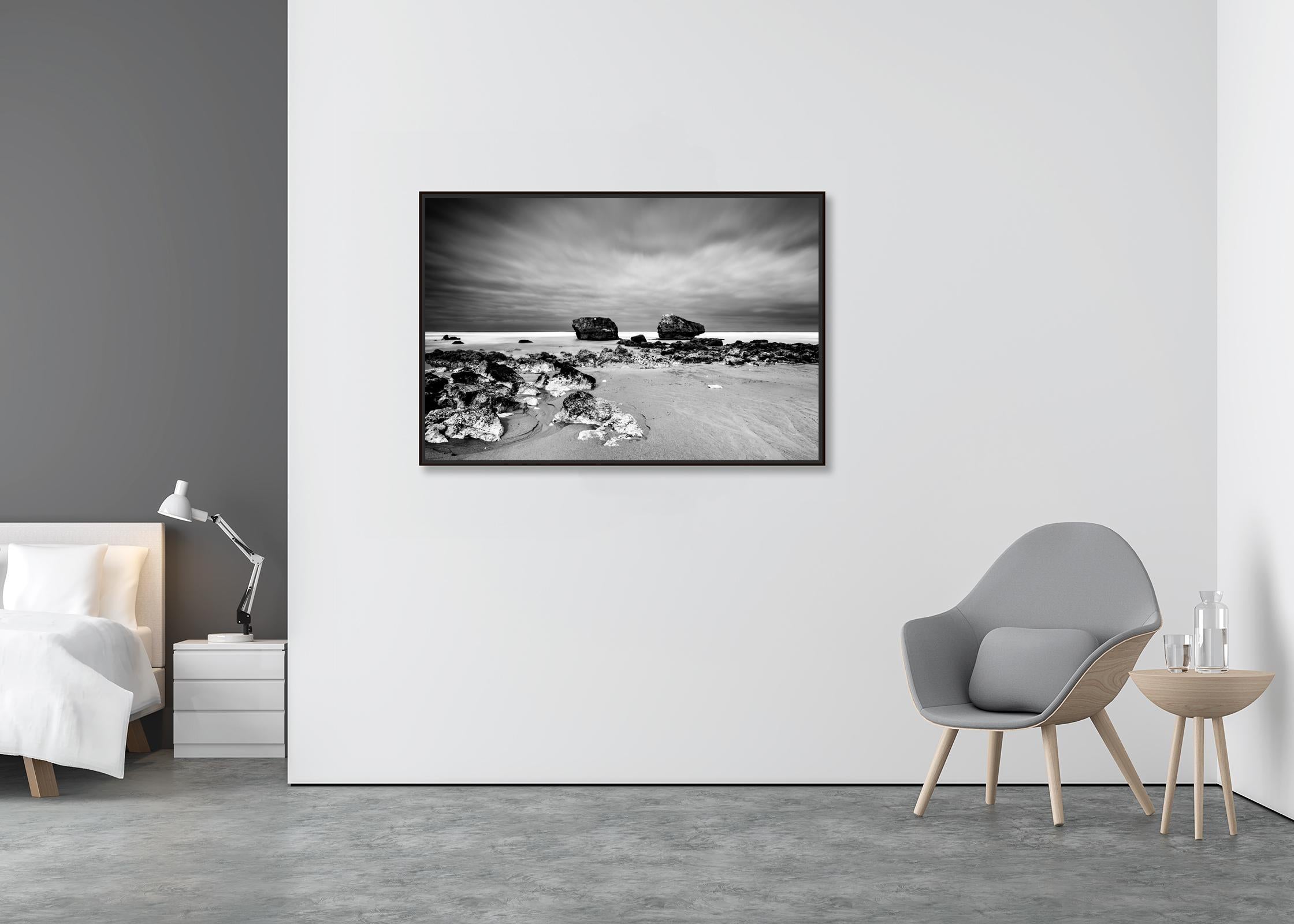 Point de vue Panorama, giant rock, black and white photography, landscape - Contemporary Photograph by Gerald Berghammer