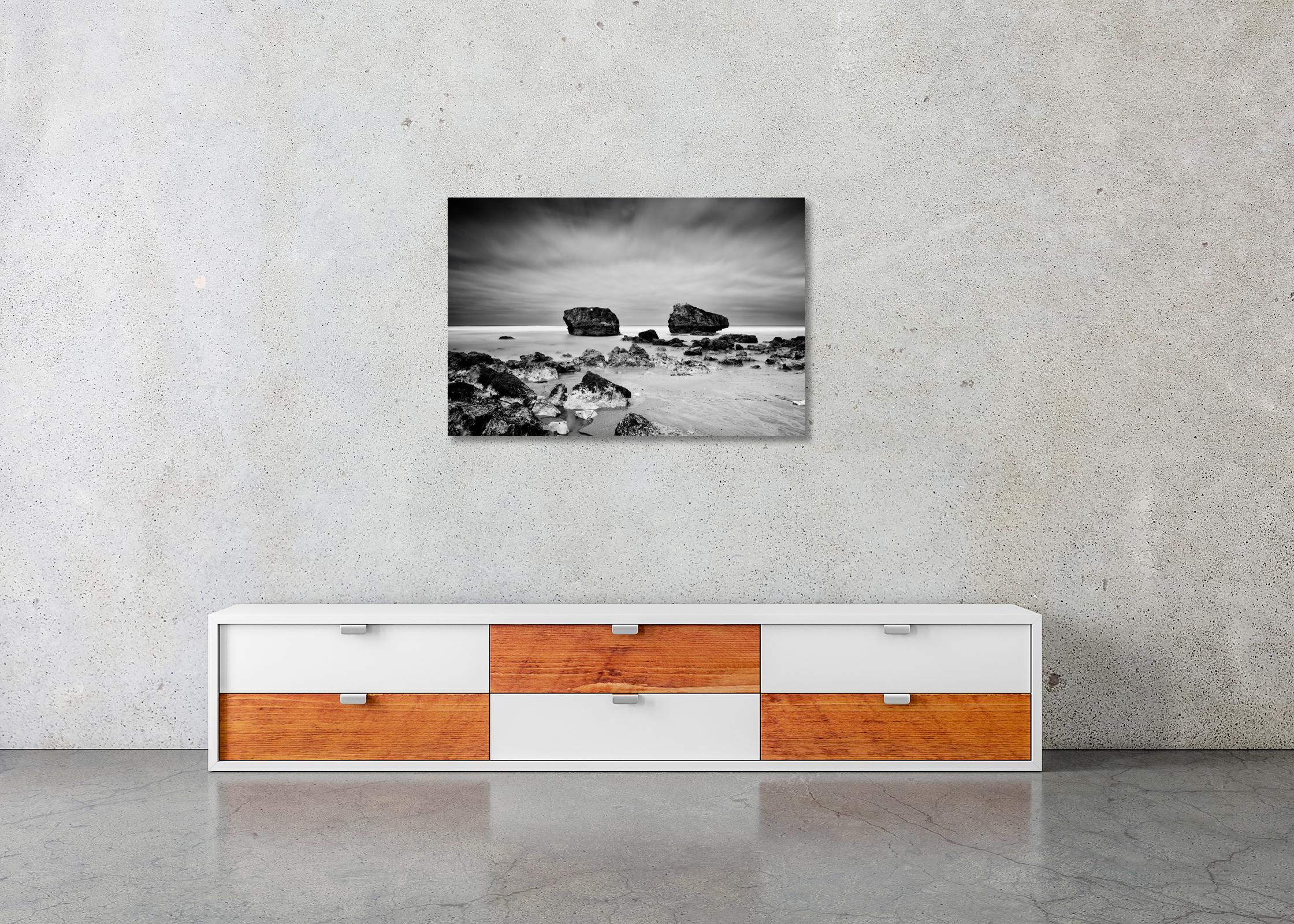 Point de vue Panorama, giant rock, France, black and white landscape photography For Sale 3