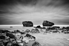 Point de vue Panorama, giant rock, France, black and white landscape photography