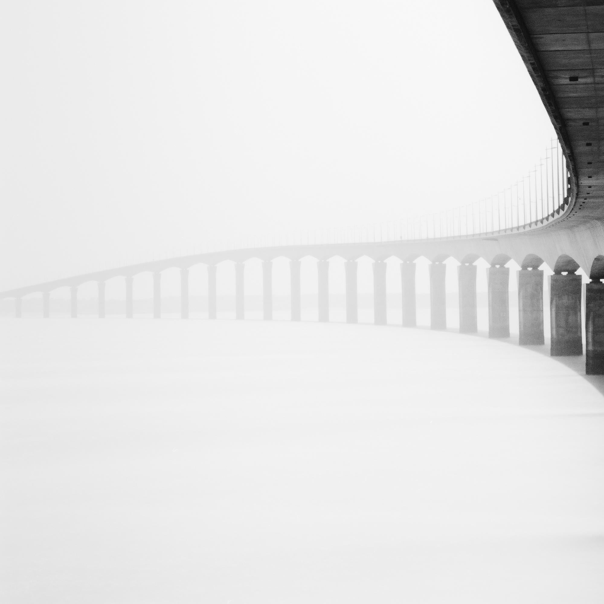 Pont de Ile de Re Bridge, black and white photograph, limited edition, landscape For Sale 5