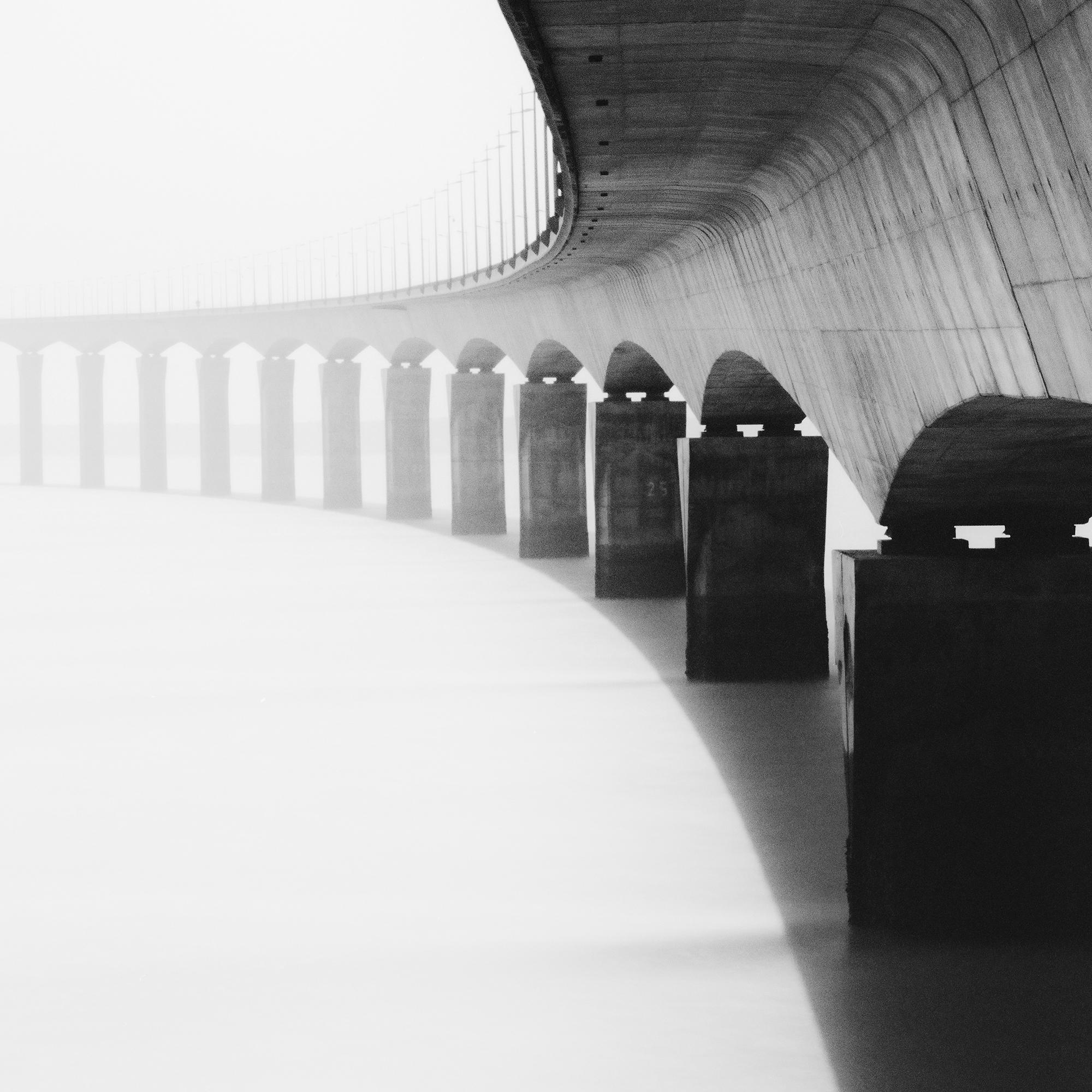 Pont de Ile de Re Bridge, black and white photograph, limited edition, landscape For Sale 7
