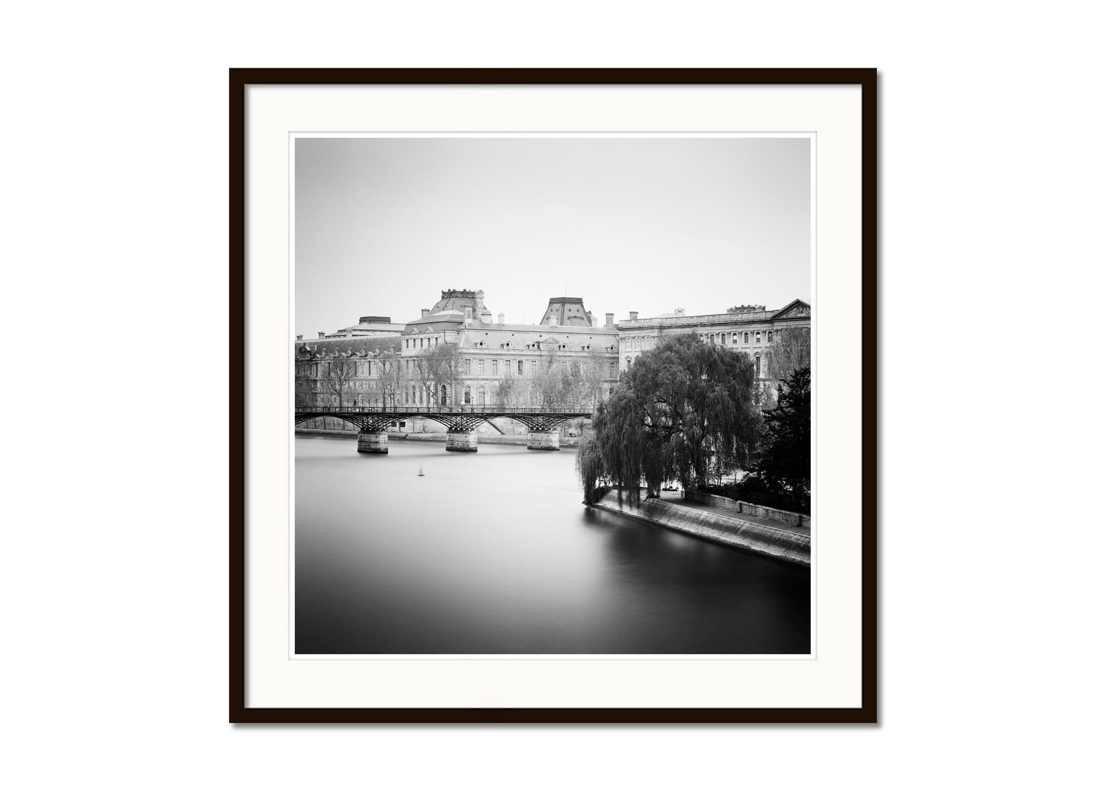 Pont Neuf, Paris, Frankreich, Schwarz-Weiß-Fotografie, Landschaft, Kunstdruck (Grau), Landscape Photograph, von Gerald Berghammer