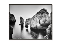 Ponta Da Piedade, Portugal, black and white photography, fine art, landscape
