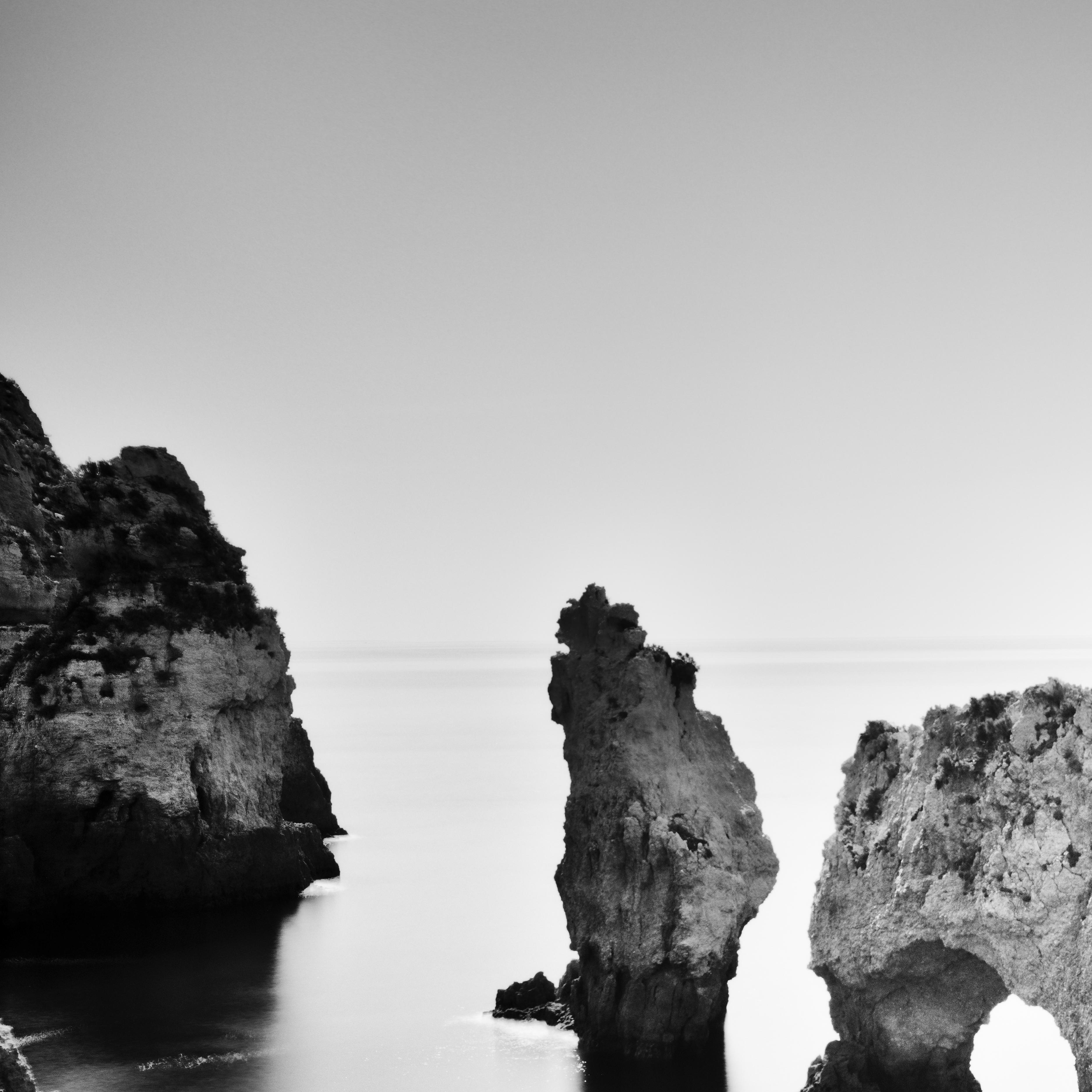 Ponta Da Piedade, Portugal, black and white photography, fine art, landscape For Sale 1