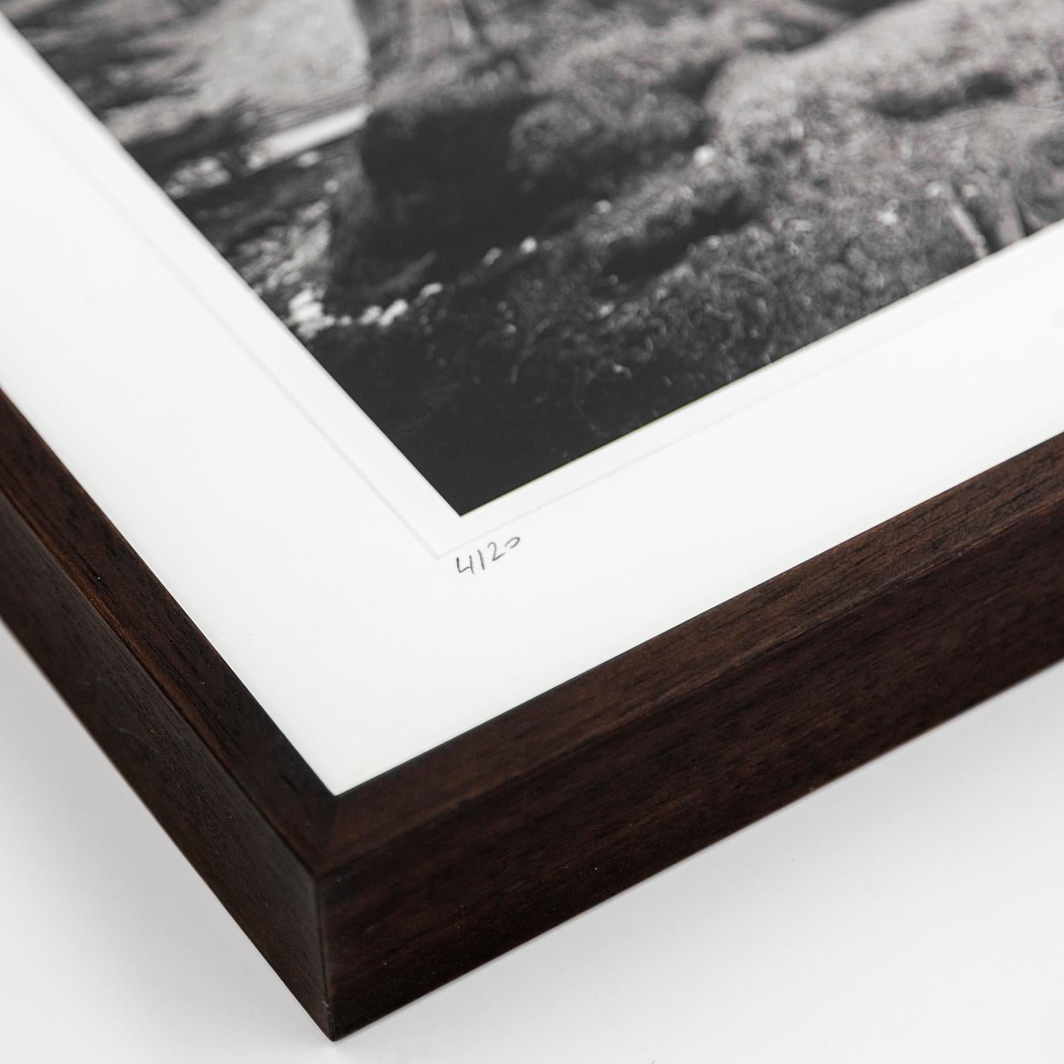 Gerald Berghammer - Limited Edition 4/20
Silver Gelatin Prints, Selenium Toned, Printed 2019
Signed, numbered, dated by Artis.
Handmade wood frame, dark-brown, natural white archival Passepartout, anti-reflection white glass, UV 70, metal corners