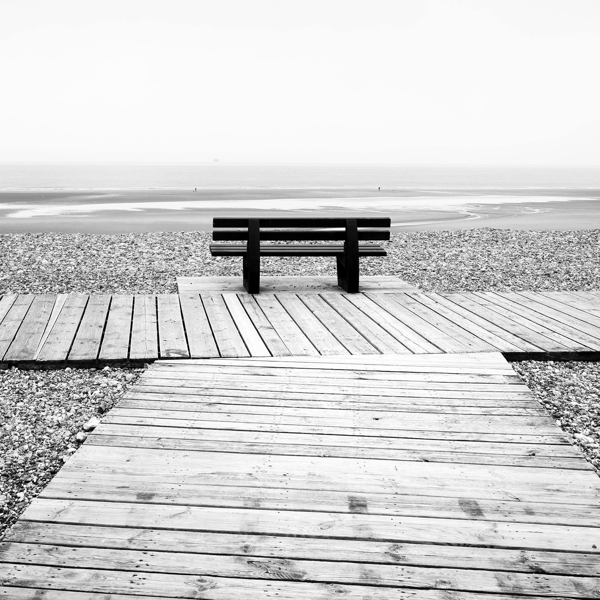 Relaxing Point, beach life, France, black white fine art landscape photography  For Sale 3